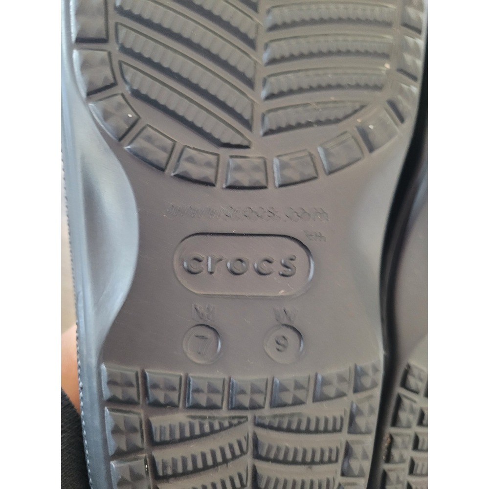 Crocs Crocband Slide Sandals Mens 7 Womens 9 Black Casual Comfort Slip On #2‎ - Picture 4 of 5
